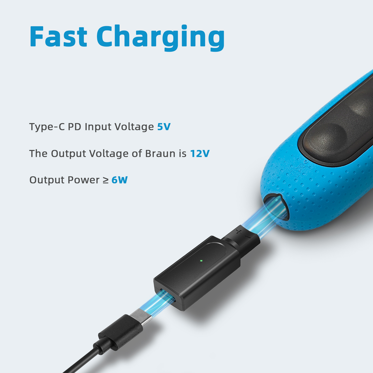 Brangdy 12V Type-C Shaver Adap - Electric Shaver Rotary recension och pris
