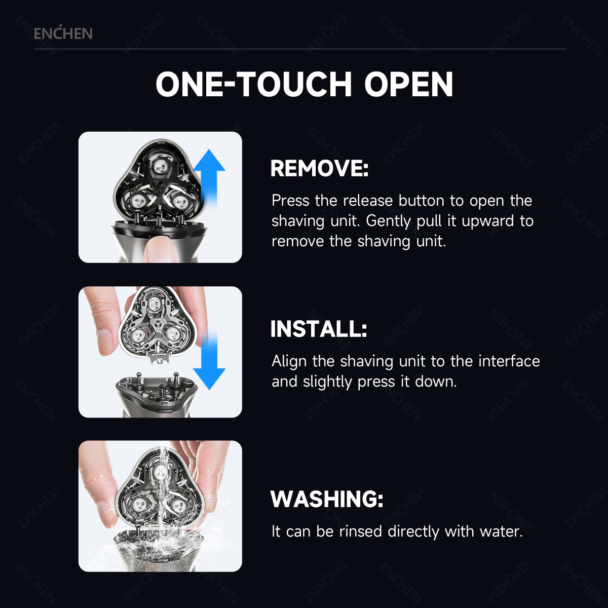 ENCHEN Blackstone's Replacemen - Electric Shaver Rotary recension och pris